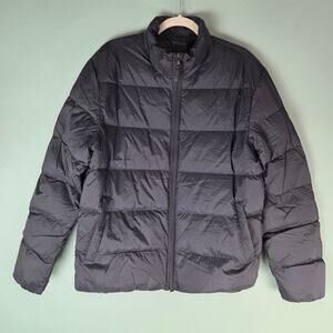 James Perse Live Nation Womens Black Puffer Full Zip Goose Down Filled Jacket 2